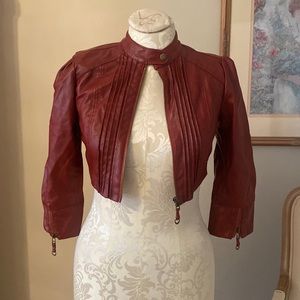 Mini fax  leather jacket